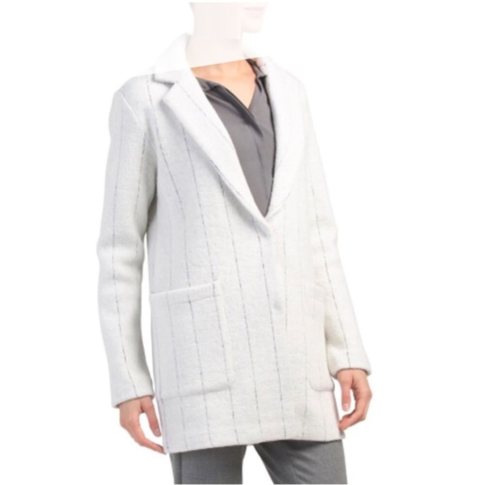 Rachel Zoe Wool Blend Striped Blazer